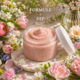 Formule validée avec DIP GOMMAGE AUTO CHAUFFANT - PRINTEMPS FLORAL