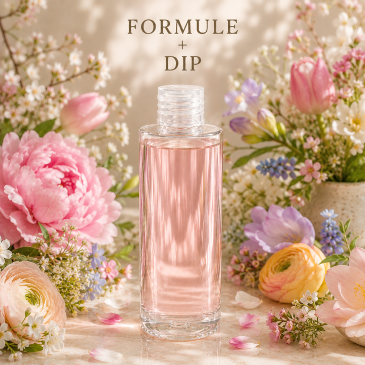 Formule validée avec DIP LOTION PURIFIANTE ET APAISANTE - PRINTEMPS FLORAL