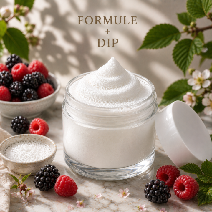 Formule validée avec DIP MASQUE VISAGE MOUSSANT - MURE FRAMBOISE