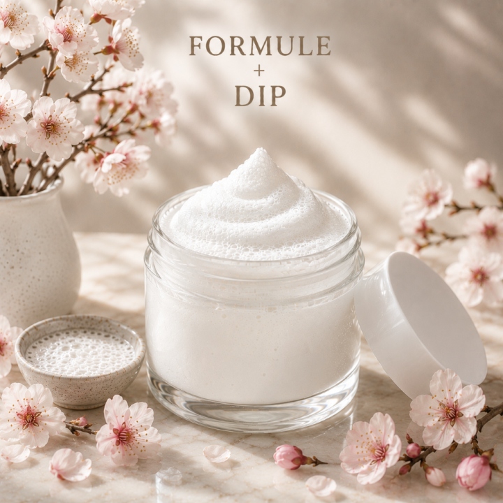 Formule validée avec DIP MASQUE VISAGE MOUSSANT - DRAGEE FLEUR DE CERISIER