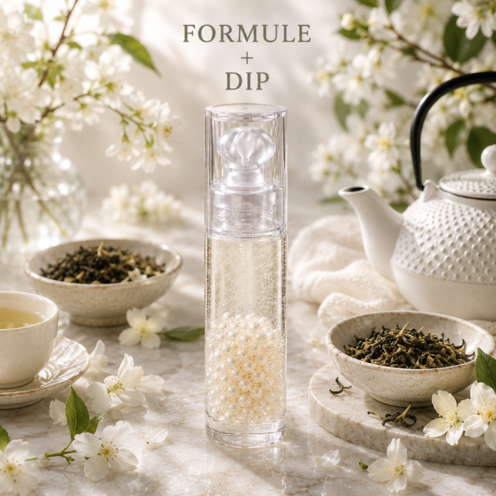 Formule validée avec DIP SERUM PERLES - THE BLANC