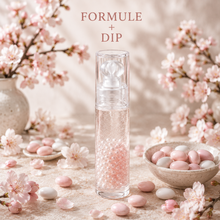 Formule validée avec DIP SERUM PERLES - DRAGEE FLEUR DE CERISIER
