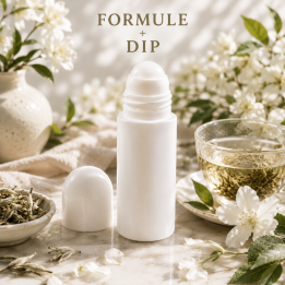 Formule validée avec DIP DEODORANT ROLL-ON - THE BLANC