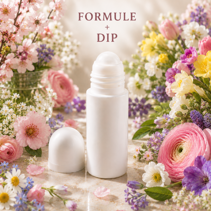 Formule validée avec DIP DEODORANT ROLL-ON - PRINTEMPS FLORAL