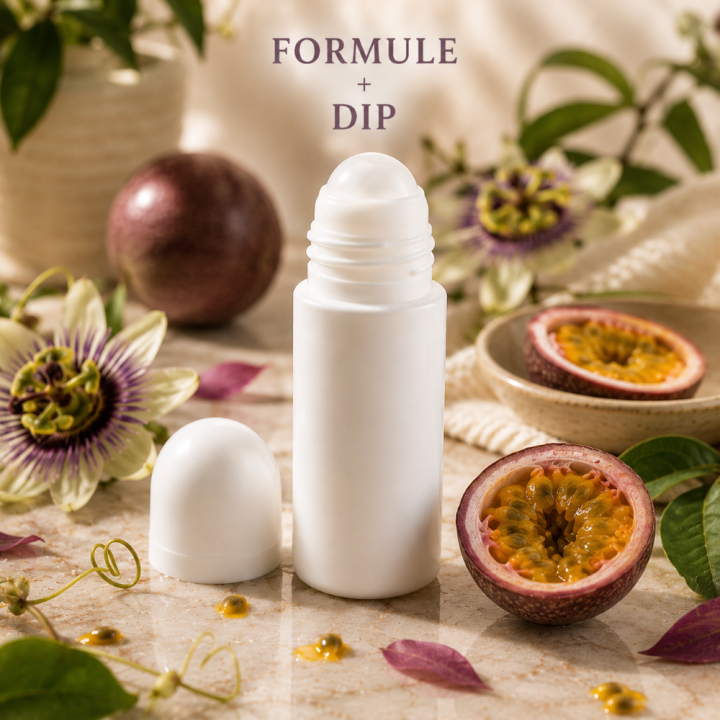 Formule validée avec DIP DEODORANT ROLL-ON - FRUIT DE LA PASSION