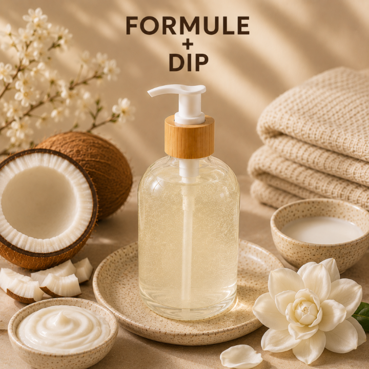 DIP SAVONS LIQUIDES COCO - 100% MADE - LAIT SOYEUX