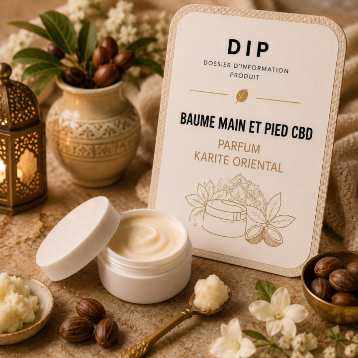 BAUME MAIN ET PIED CBD PARFUM KARITE ORIENTAL