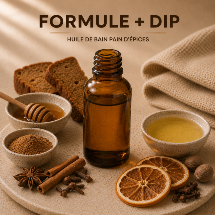 Huile de bain pain d'épices