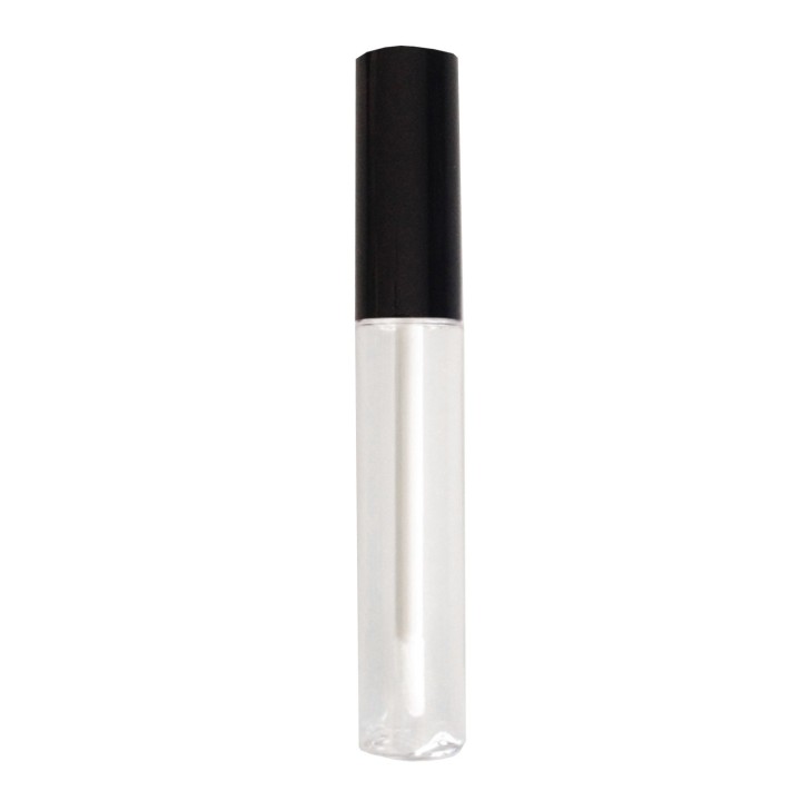Tube à gloss 10ml avec bouchon noir TEKSOFT