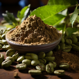 Grains de café verts POUDRE