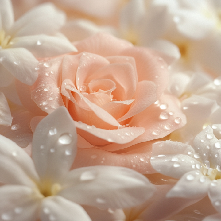 Parfum cosmétique Rose délicate & Jasmin blanc