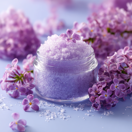 RECETTE GOMMAGE AU SUCRE PARFUM LILAS