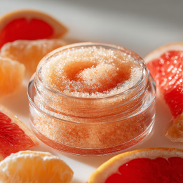 RECETTE GOMMAGE AU SEL DE CAMARGUE ET HUILES ESSENTIELLES DE MANDARINE ET PAMPLEMOUSSE