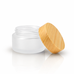 Pot verre glacé 40ml luxe bambou
