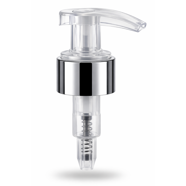 Pompe transparente avec bague argent BEGMA