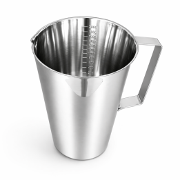 Bécher cosmetique gradué  Inox 2 litres