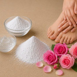 POUDRE PIEDS ANTI-ODEUR PARFUM ROSE ET COQUELICOT