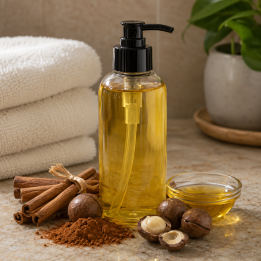 HUILE DE MASSAGE PARFUM CANNELLE ET KARITE