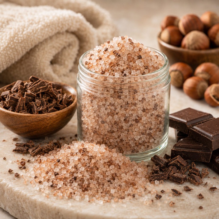 SELS DE BAIN PARFUM CHOCOLAT ET CAFE
