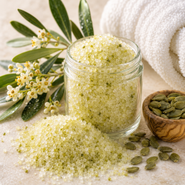 SELS DE BAIN PARFUM SOIE FLEUR D'OLIVIER