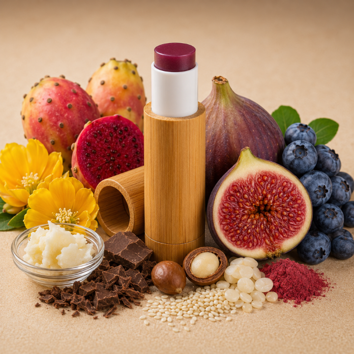 RECETTE STICK  LEVRES MYRTILLE FIGUE DE BARBARIE