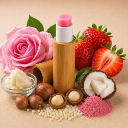 RECETTE STICK  LEVRES FRAISE & ROSE MUSQUEE   10GR