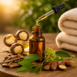HUILE A BARBE ET CHEVEUX NOURRISSANTE ET ADOUCISSANTE PARFUM BOISE