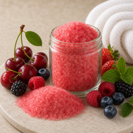 SELS DE BAIN PARFUM FRUIT ROUGE