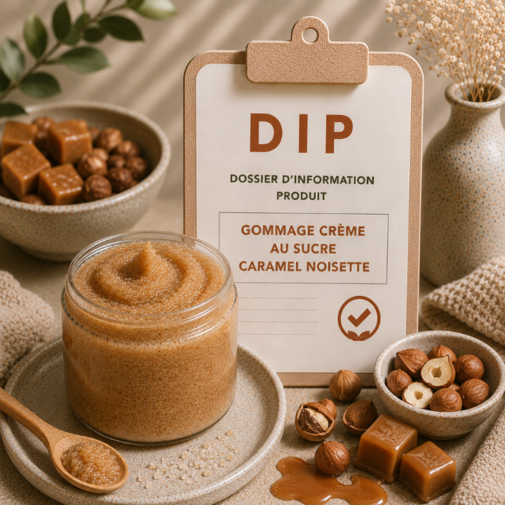 Gommage crème au sucre caramel noisette