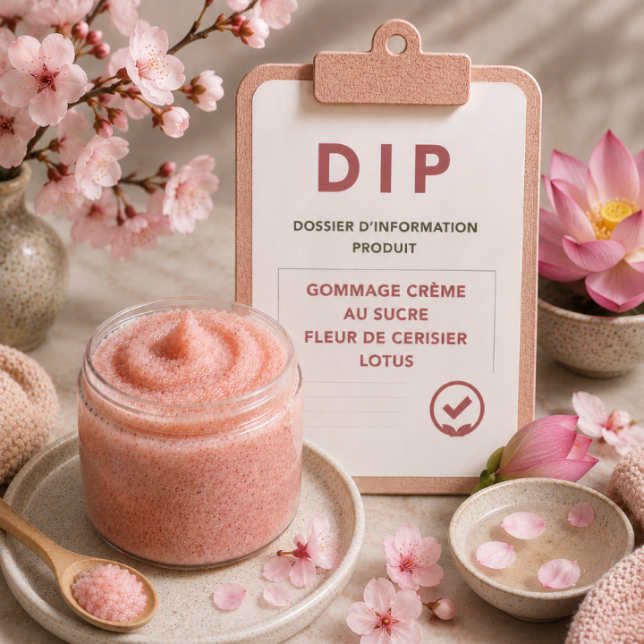 Gommage crème au sucre fleur de cerisier lotus