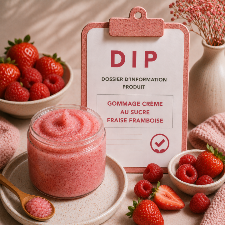 Gommage crème au sucre fraise framboise