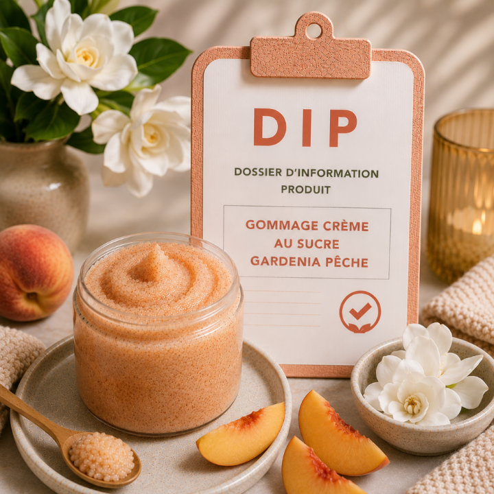 Gommage crème au sucre gardenia pêche