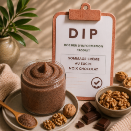 Gommage crème au sucre noix chocolat