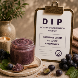 Gommage crème au sucre raisin noir
