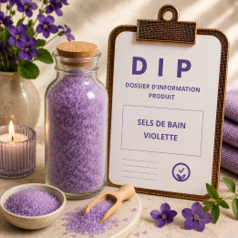 Sels de bain violette