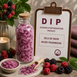 Sels de bain mure framboise