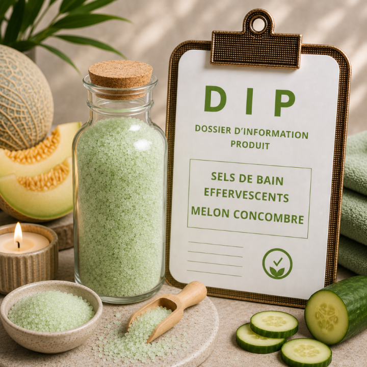 Sels de bain effervescents melon concombre