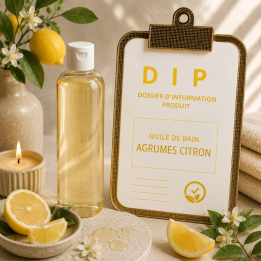 Huile de bain agrumes citron