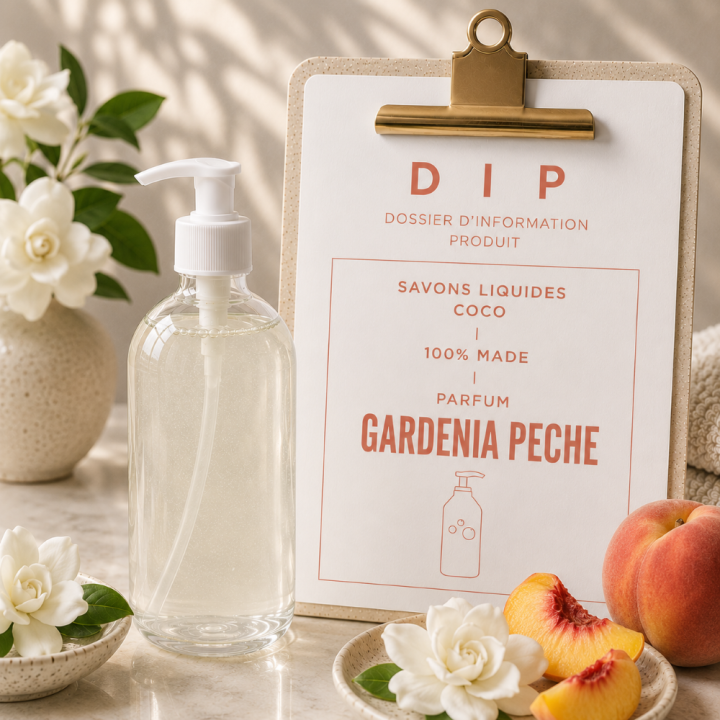 DIP SAVONS LIQUIDES COCO - 100% MADE - GARDENIA PECHE