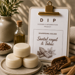 DIP SHAMPOING SOLIDE Santal royal & Tabac