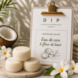 DDIP SHAMPOING SOLIDE  Eau de coco & fleur de tiaré