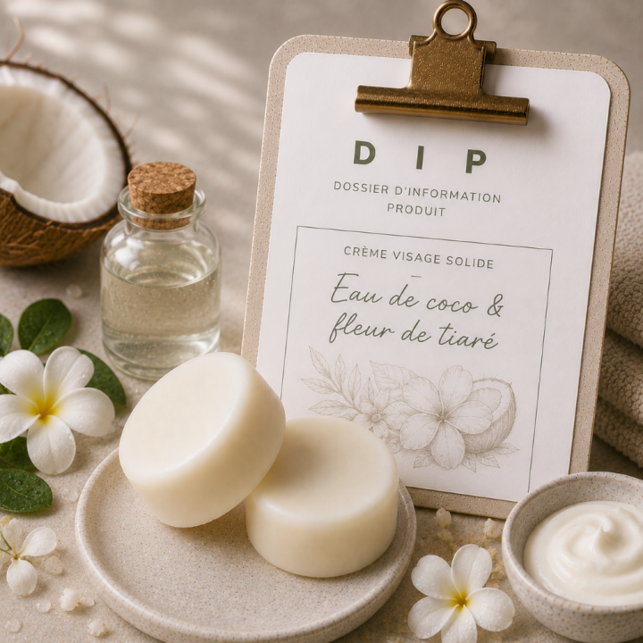 DIP CREME VISAGE SOLIDE  Eau de coco & fleur de tiaré