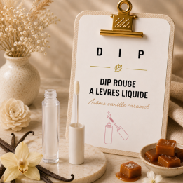 DIP ROUGE A LEVRES LIQUIDE Arôme vanille caramel