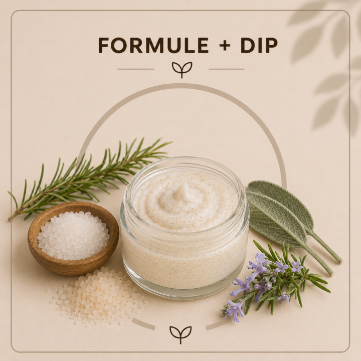 Gommage crème au sel sauge romarin