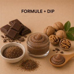 Gommage crème au sucre noix chocolat