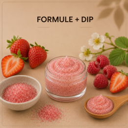 Gommage crème au sucre fraise framboise