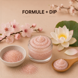 Gommage crème au sucre fleur de cerisier lotus