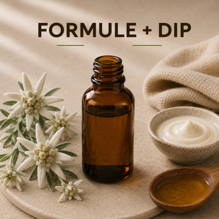 Formule validée avec DIP Huile corporelle Edelweiss