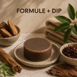 DIP SHAMPOING SOLIDE Santal royal & Tabac