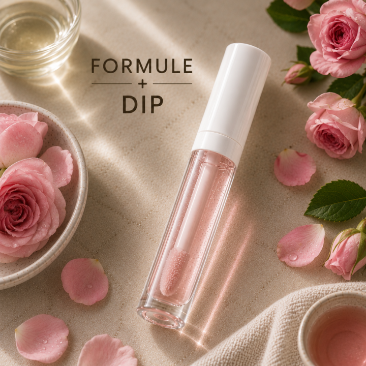Formule validée avec DIP SOIN POUR LES LEVRES AROME ROSE
